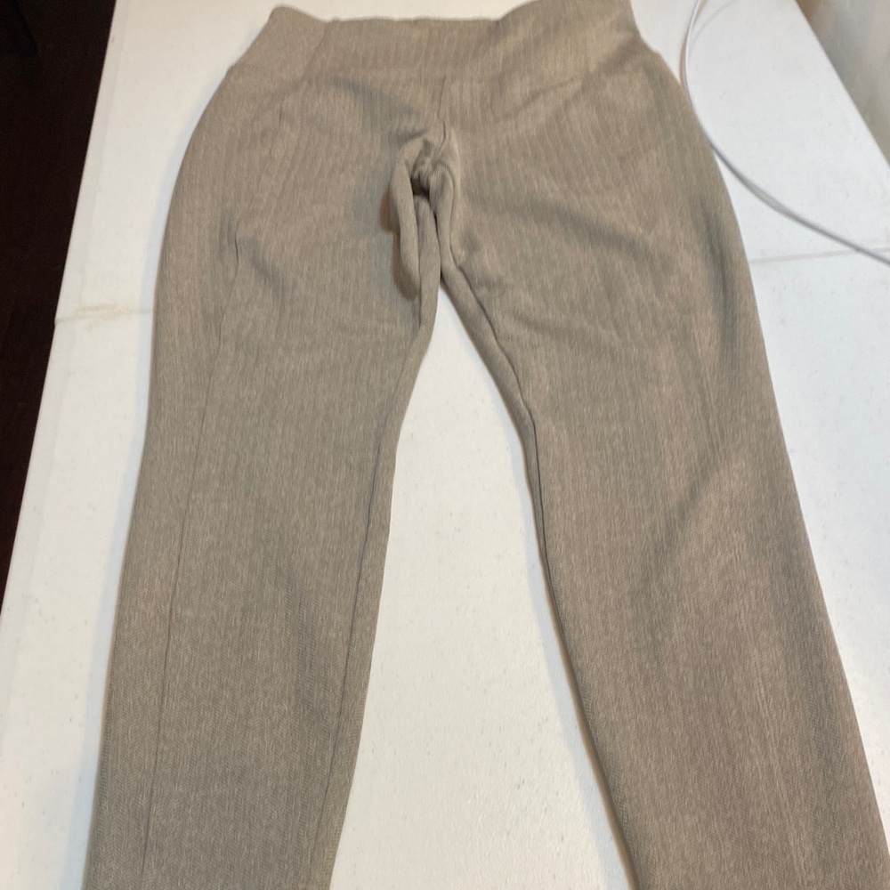 Athleta Taupe Herringbone leggings -dressy - Picture 10 of 13